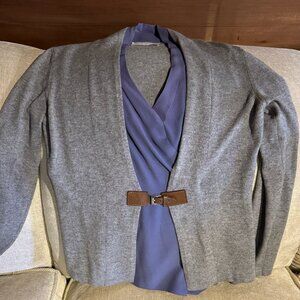 Gray Sweater with blouse